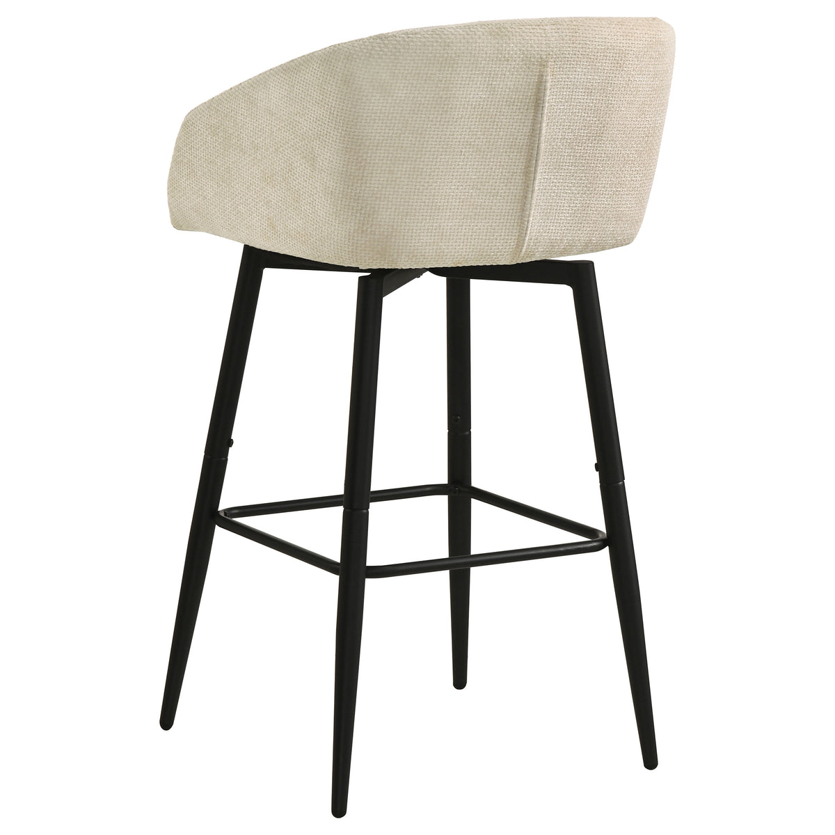 Rainer Fabric Upholstered Swivel Bar Chair (Set of 2) - Cream