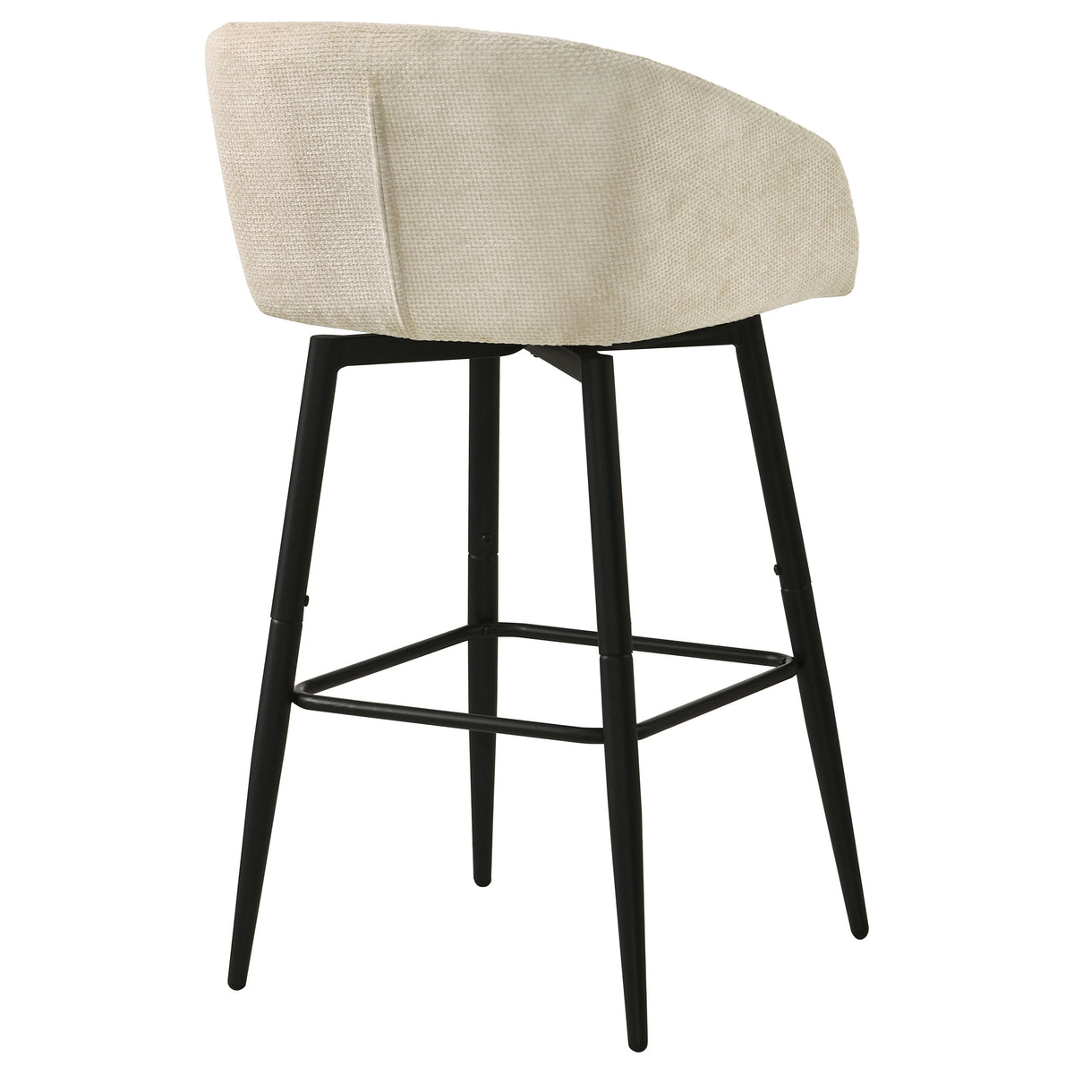 Rainer Fabric Upholstered Swivel Bar Chair (Set of 2) - Cream
