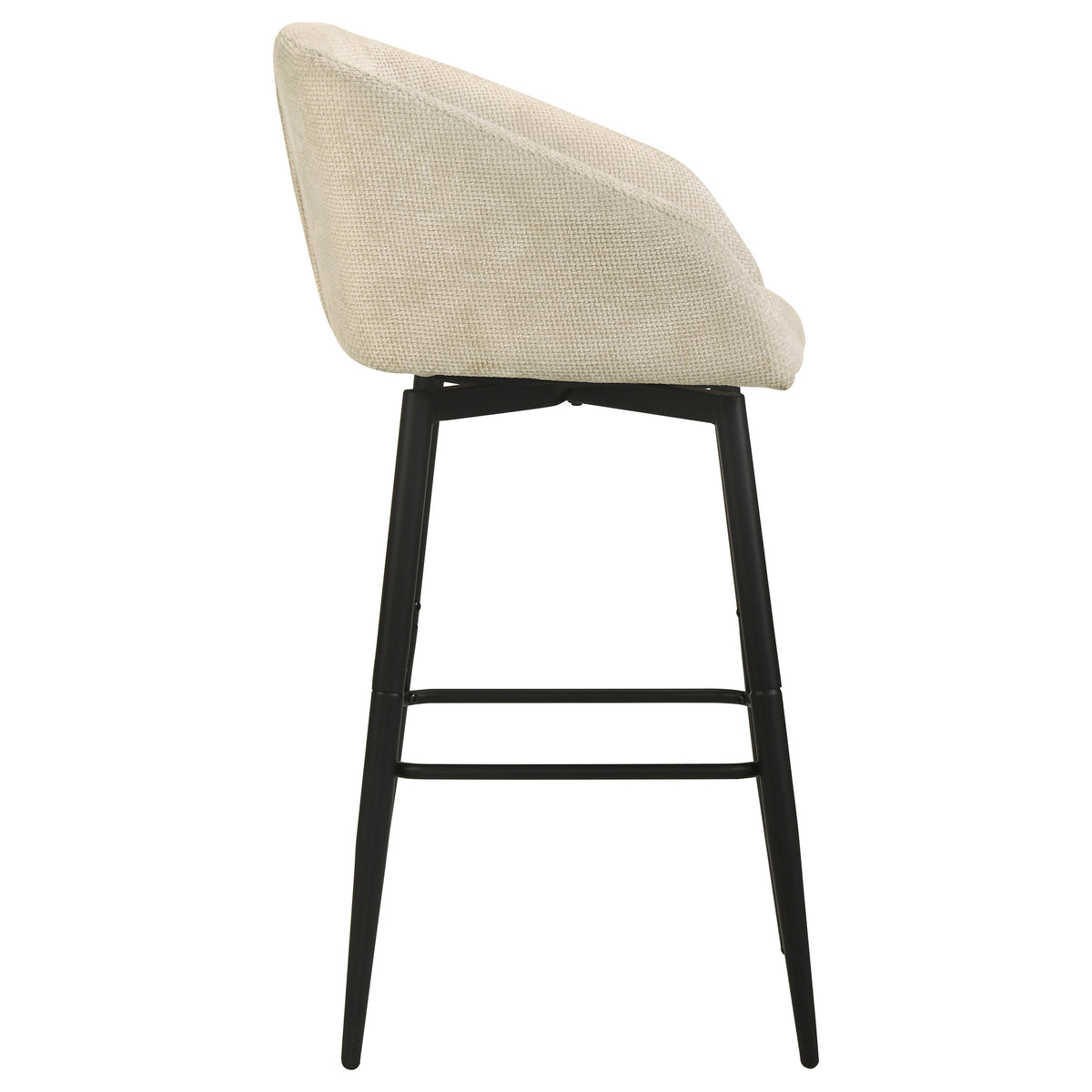 Rainer Fabric Upholstered Swivel Bar Chair (Set of 2) - Cream