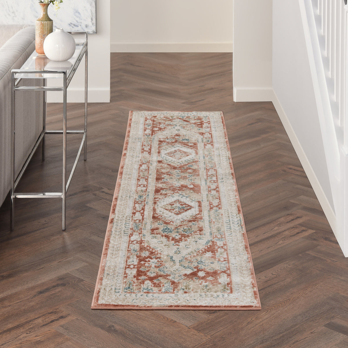 Thalia THL04 Rust Multicolor Rug - room scene