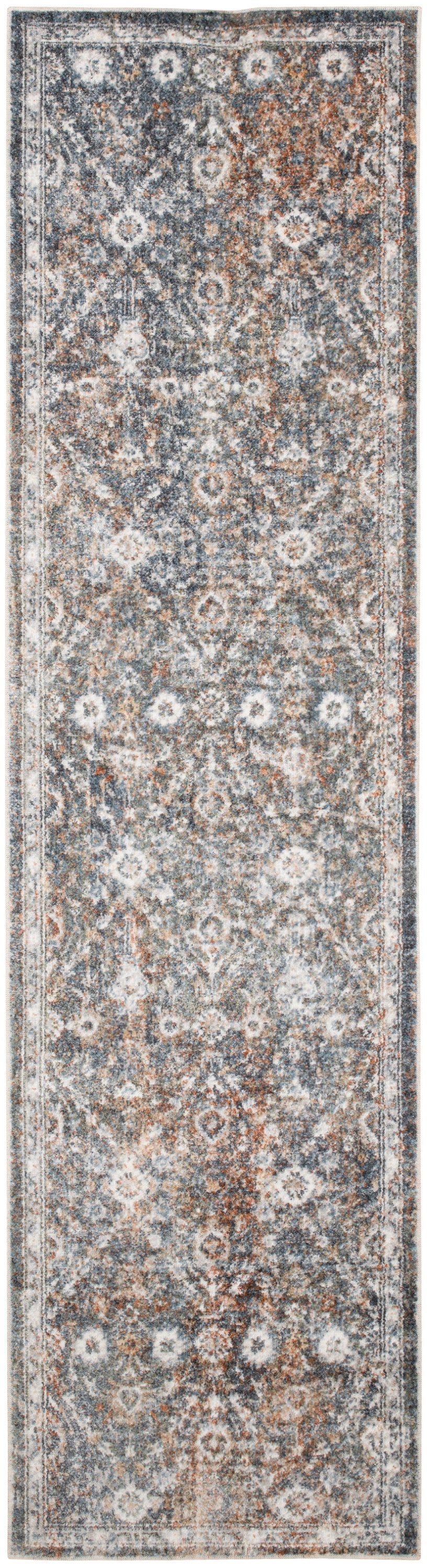Astra Machine Washable ASW16 Ivory Multicolor Rug - Runner