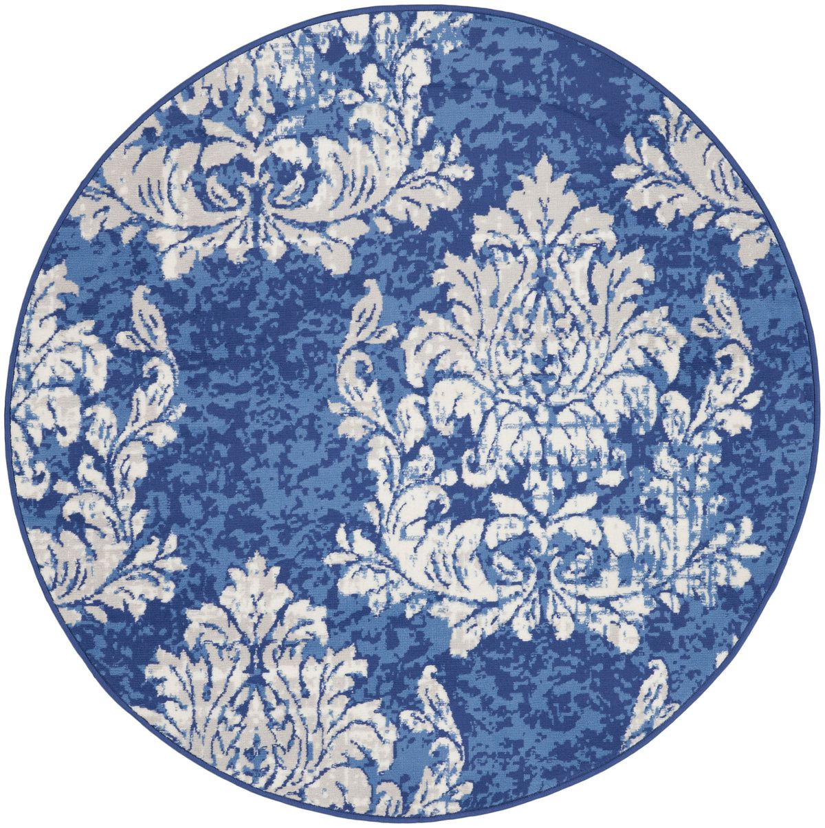 Whimsicle WHS11 Navy Ivory Rug - Round