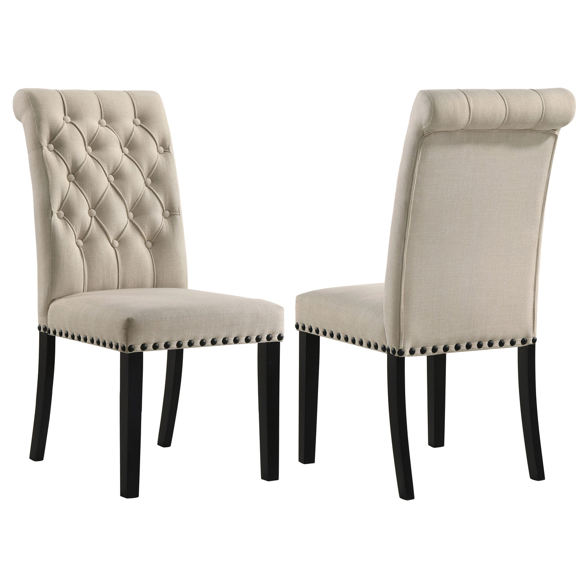 Alana Fabric Upholstered Dining Side Chair (Set of 2) - Beige