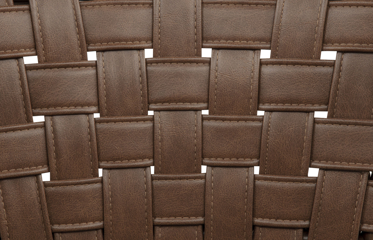 Tallis Woven Faux Leather Back Counter Chair Brown (Set of 2)