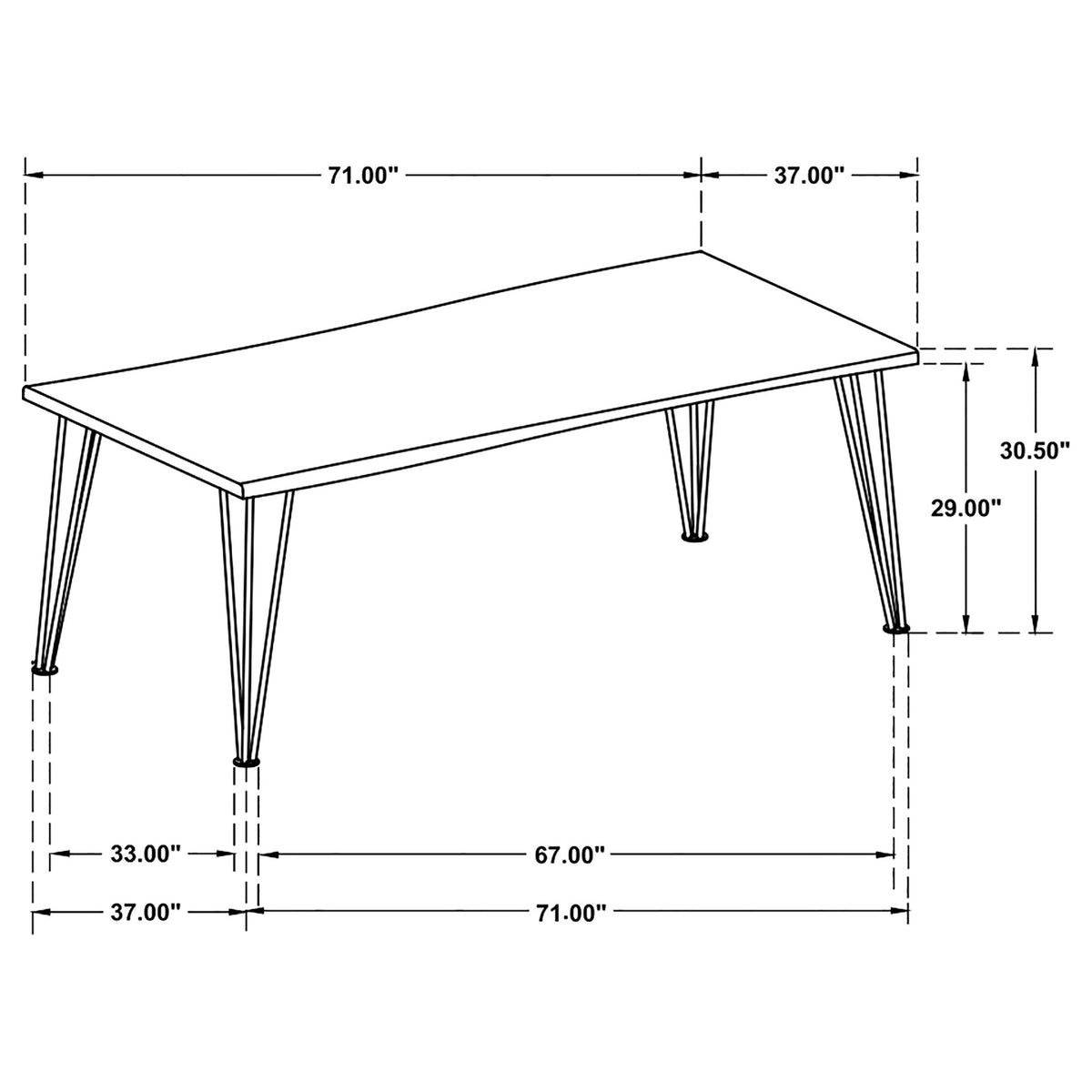 Sherman 71-inch Live Edge Dining Table Natural Acacia