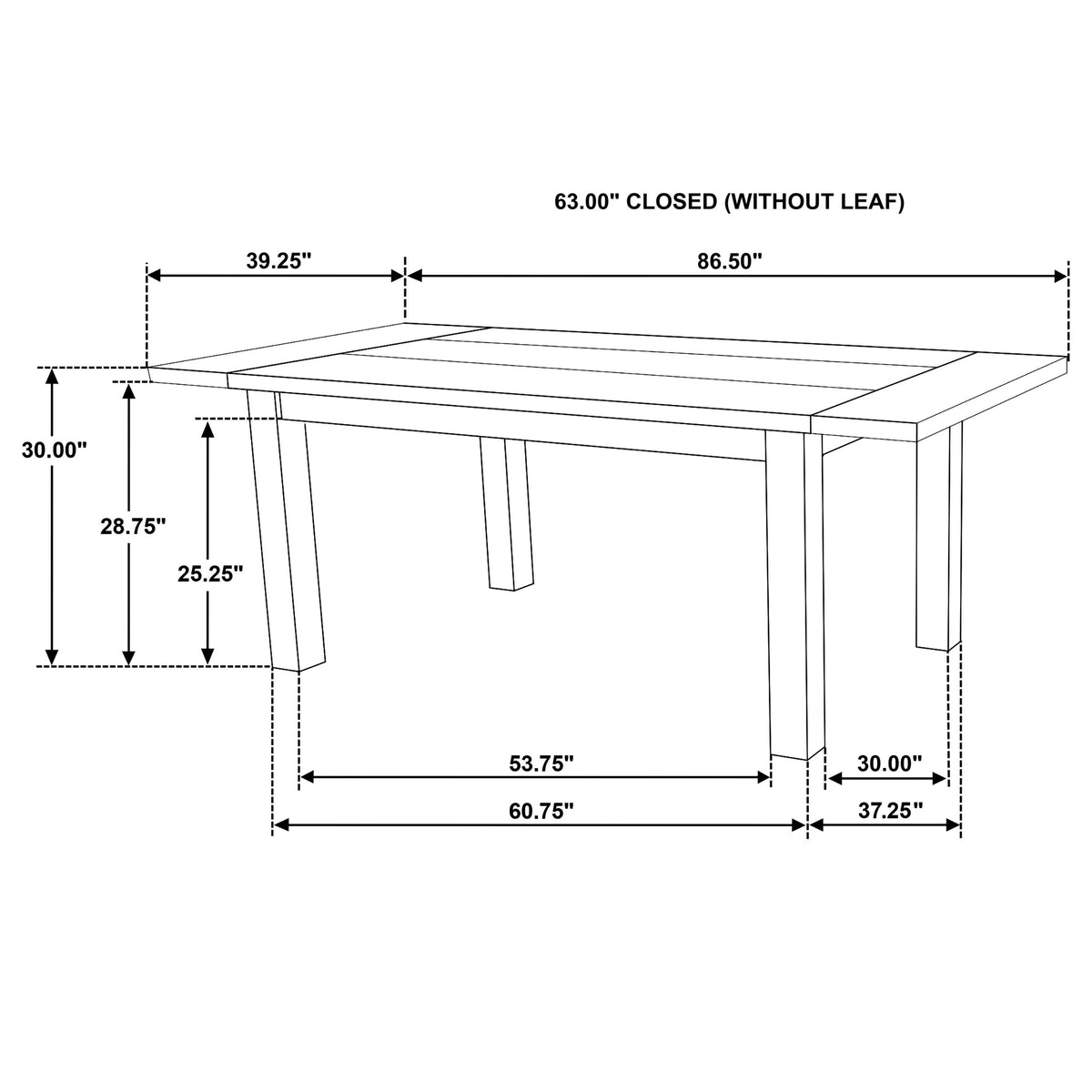 Cardova 87-inch Solid Wood Extension Dining Table Vineyard Oak
