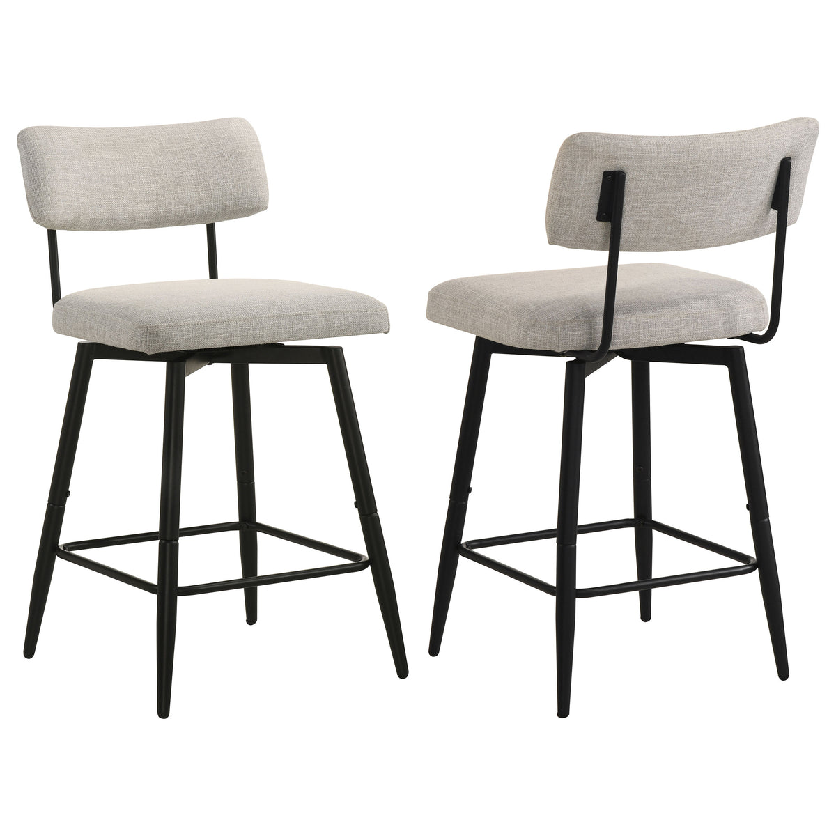 Levine Fabric Upholstered Swivel Counter Chair (Set of 2) - Shell