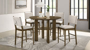 Ottowa 5-piece Round Counter Height Dining Room Set Brown