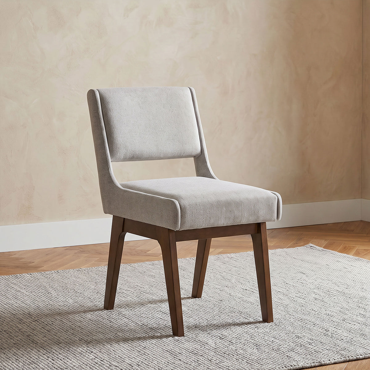 Galindo Upholstered Dining Side Chair (Set of 2) - Light Grey