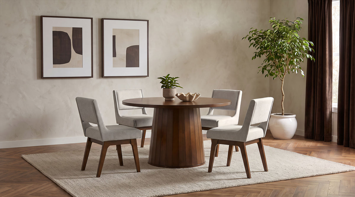 Galindo Upholstered Dining Side Chair (Set of 2) - Light Grey