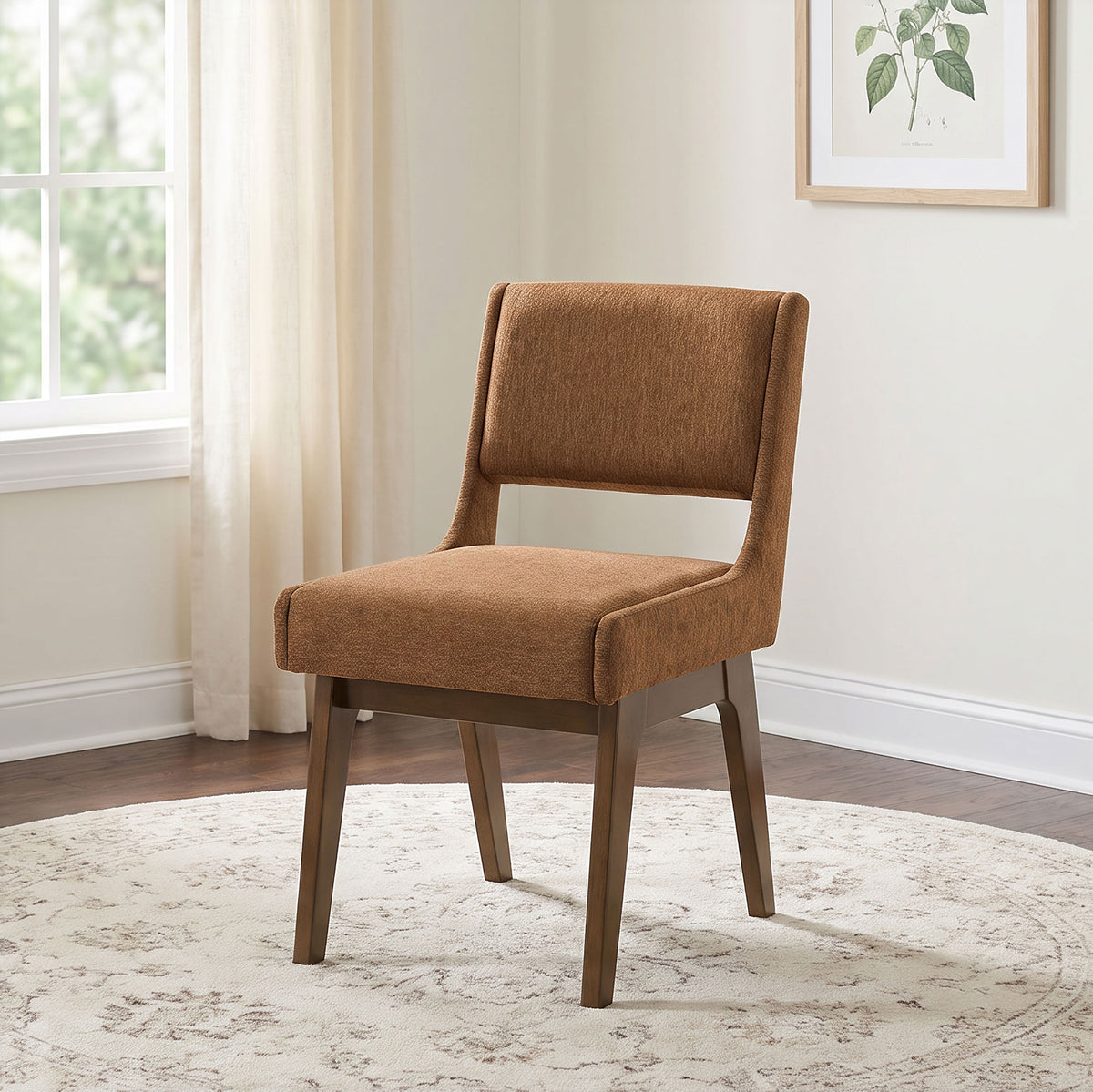 Galindo Upholstered Dining Side Chair (Set of 2) - Nutmeg