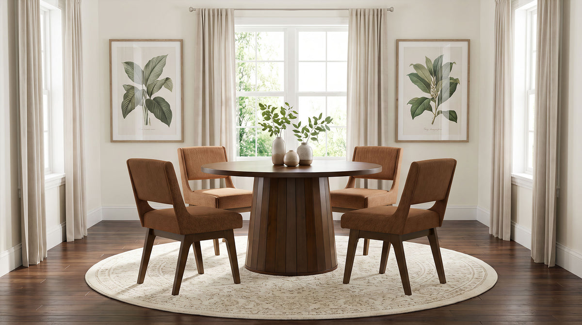 Galindo Upholstered Dining Side Chair (Set of 2) - Nutmeg