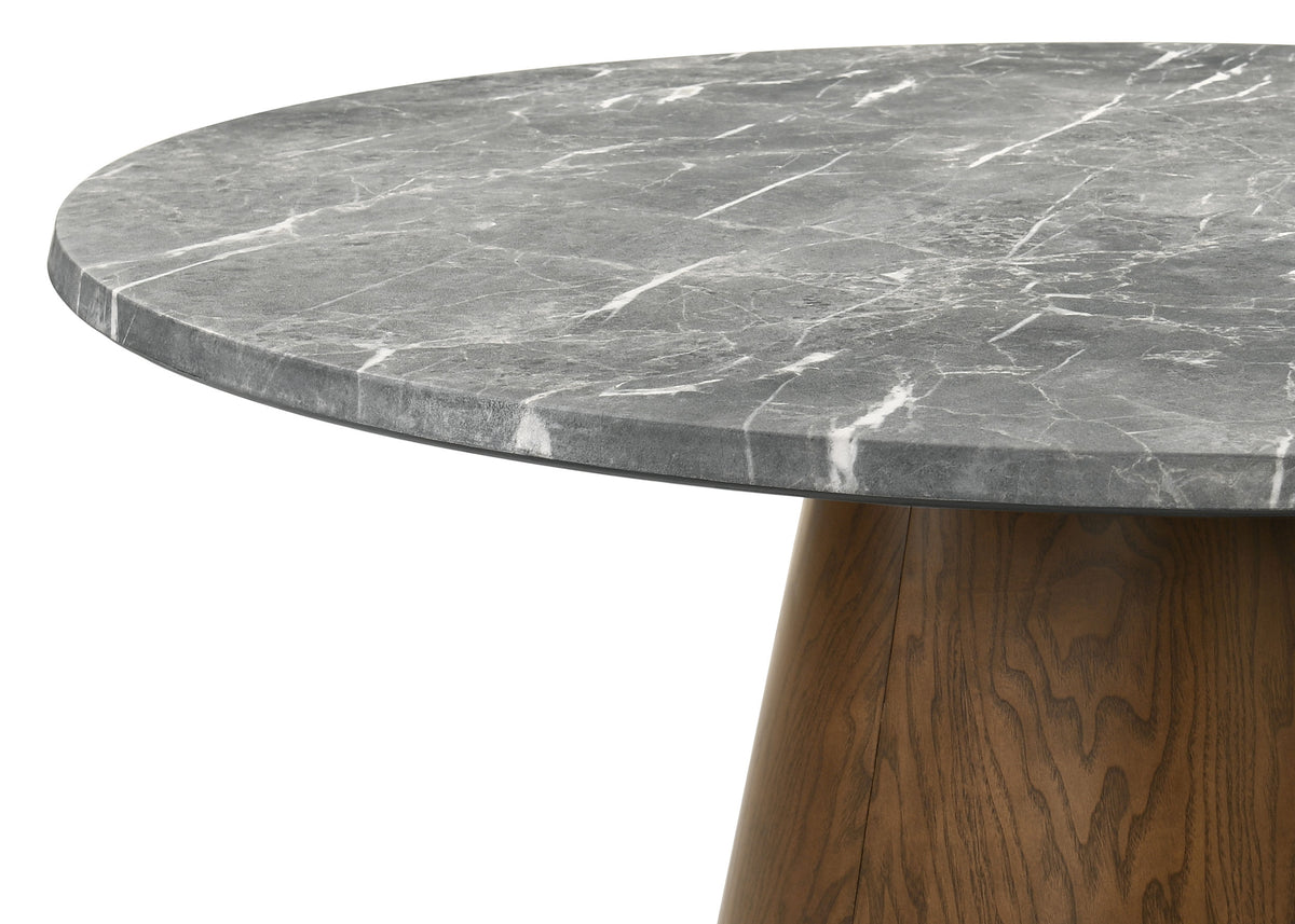 Franklin 50-inch Round SmartTop™ Dining Table Grey and Dark Brown