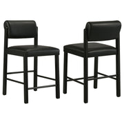 Kehoe Upholstered Counter Height Chair (Set of 2) - Black, Black