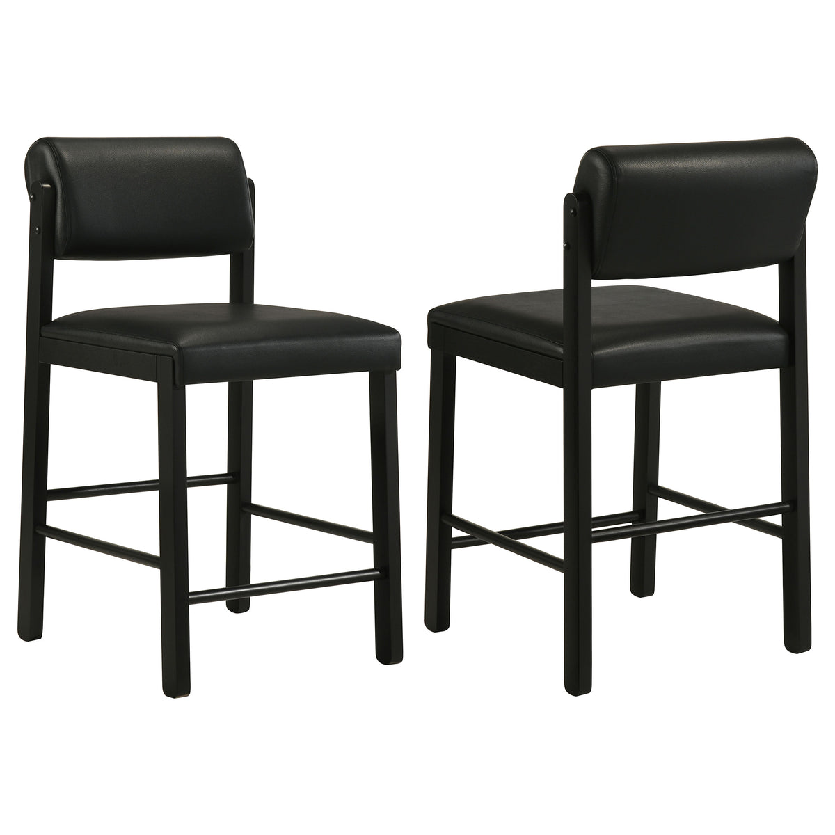 Kehoe Upholstered Counter Height Chair (Set of 2) - Black, Black