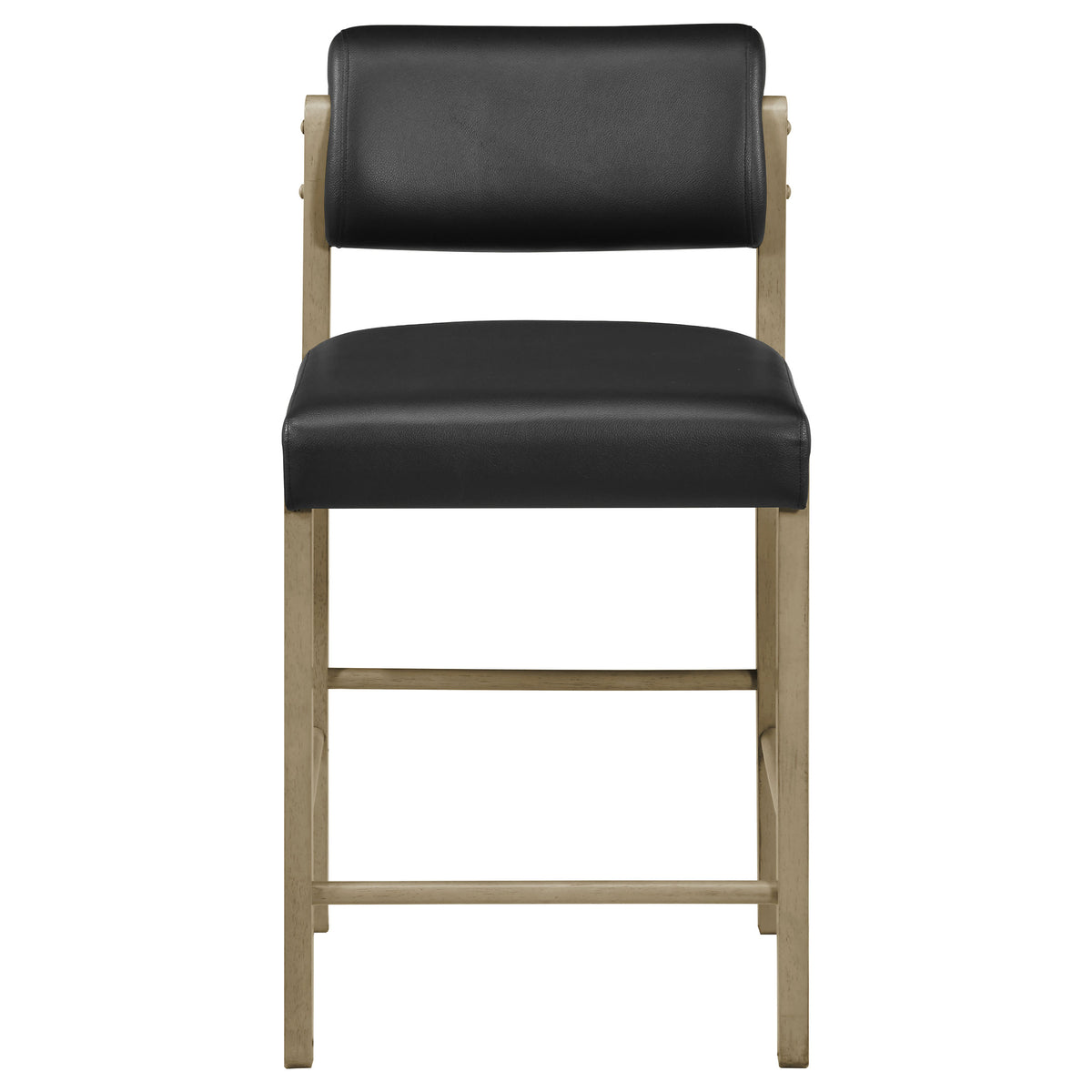 Kehoe Upholstered Counter Height Chair (Set of 2) - Natural Oak, Black