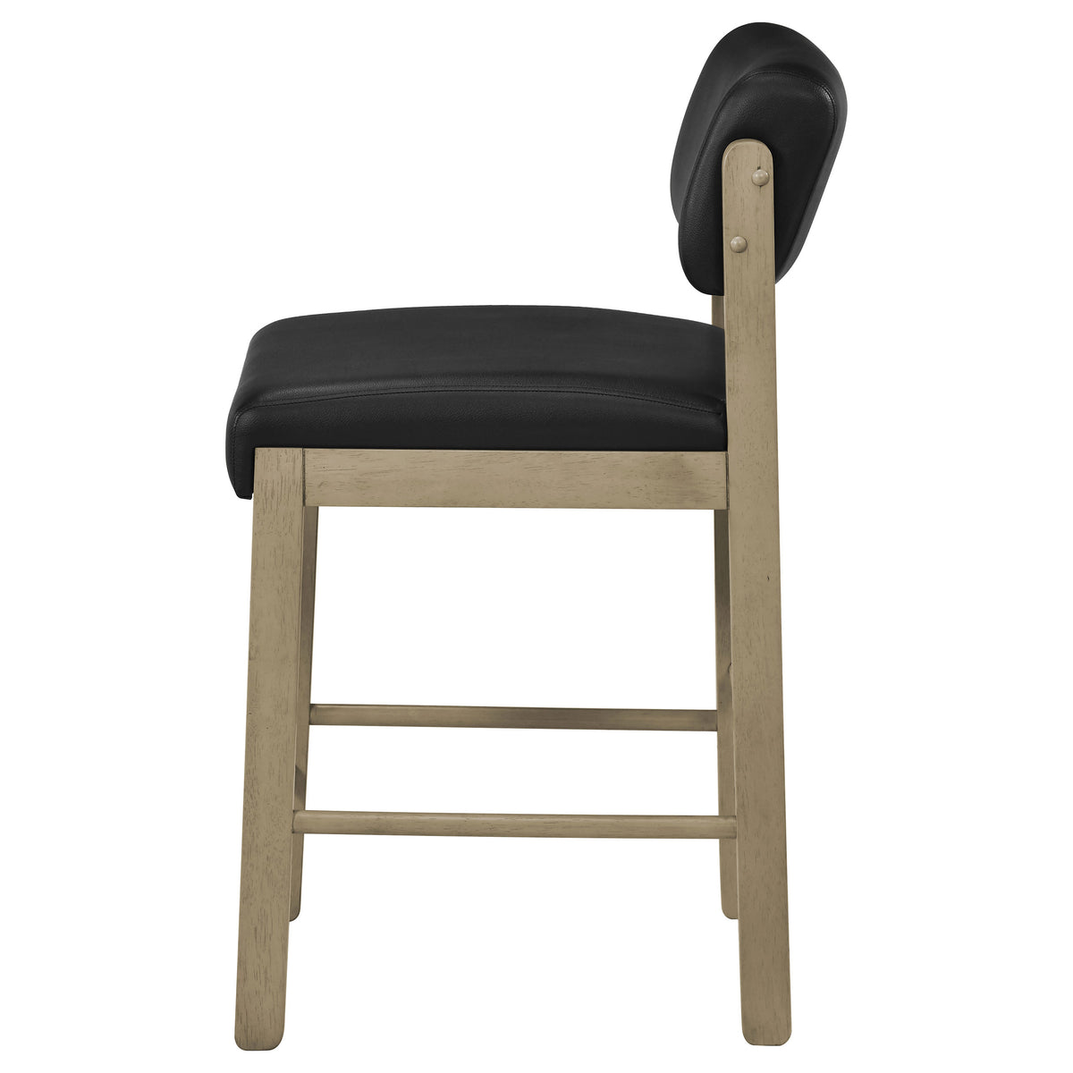 Kehoe Upholstered Counter Height Chair (Set of 2) - Natural Oak, Black