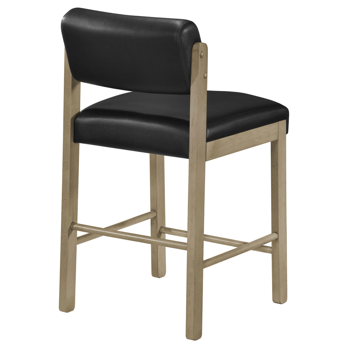 Kehoe Upholstered Counter Height Chair (Set of 2) - Natural Oak, Black