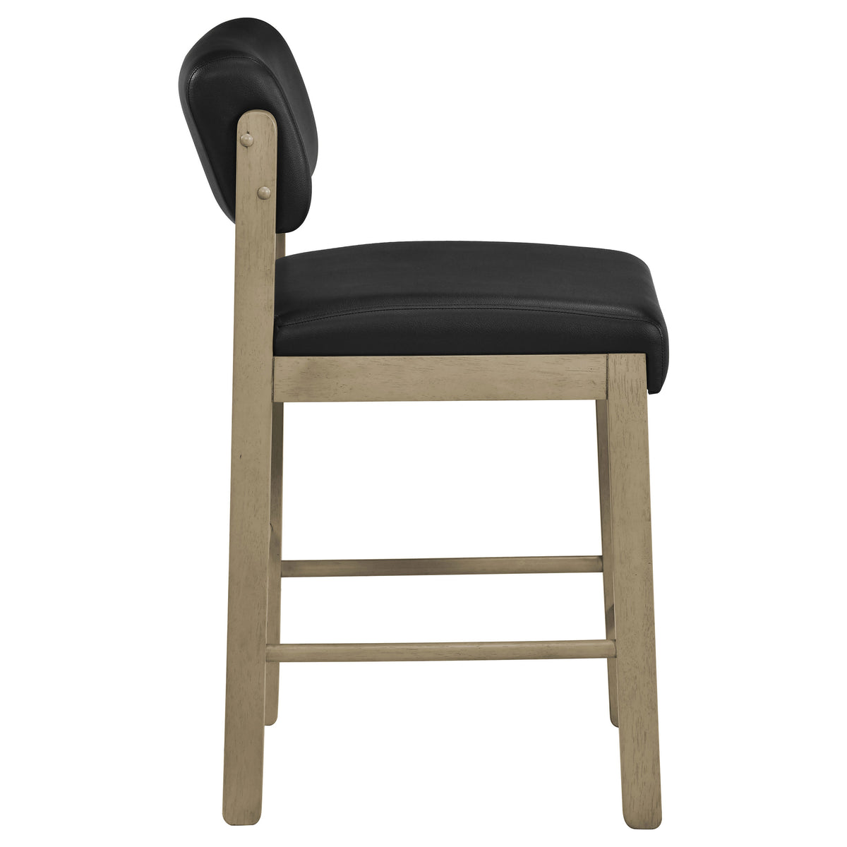 Kehoe Upholstered Counter Height Chair (Set of 2) - Natural Oak, Black