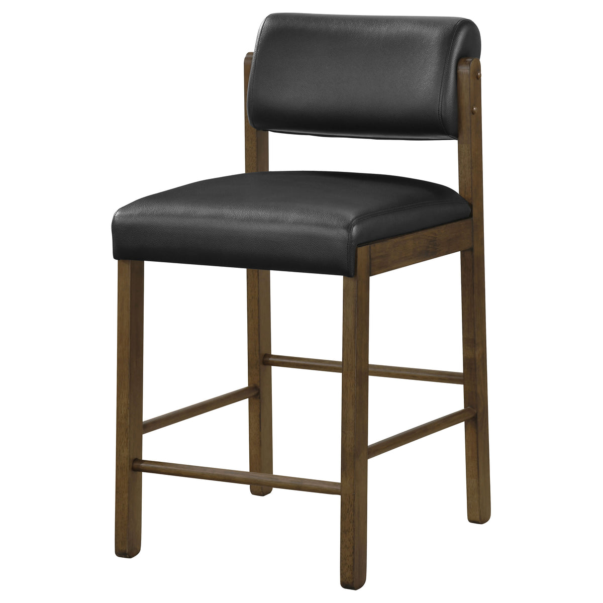 Kehoe Upholstered Counter Height Chair (Set of 2) - Walnut, Black