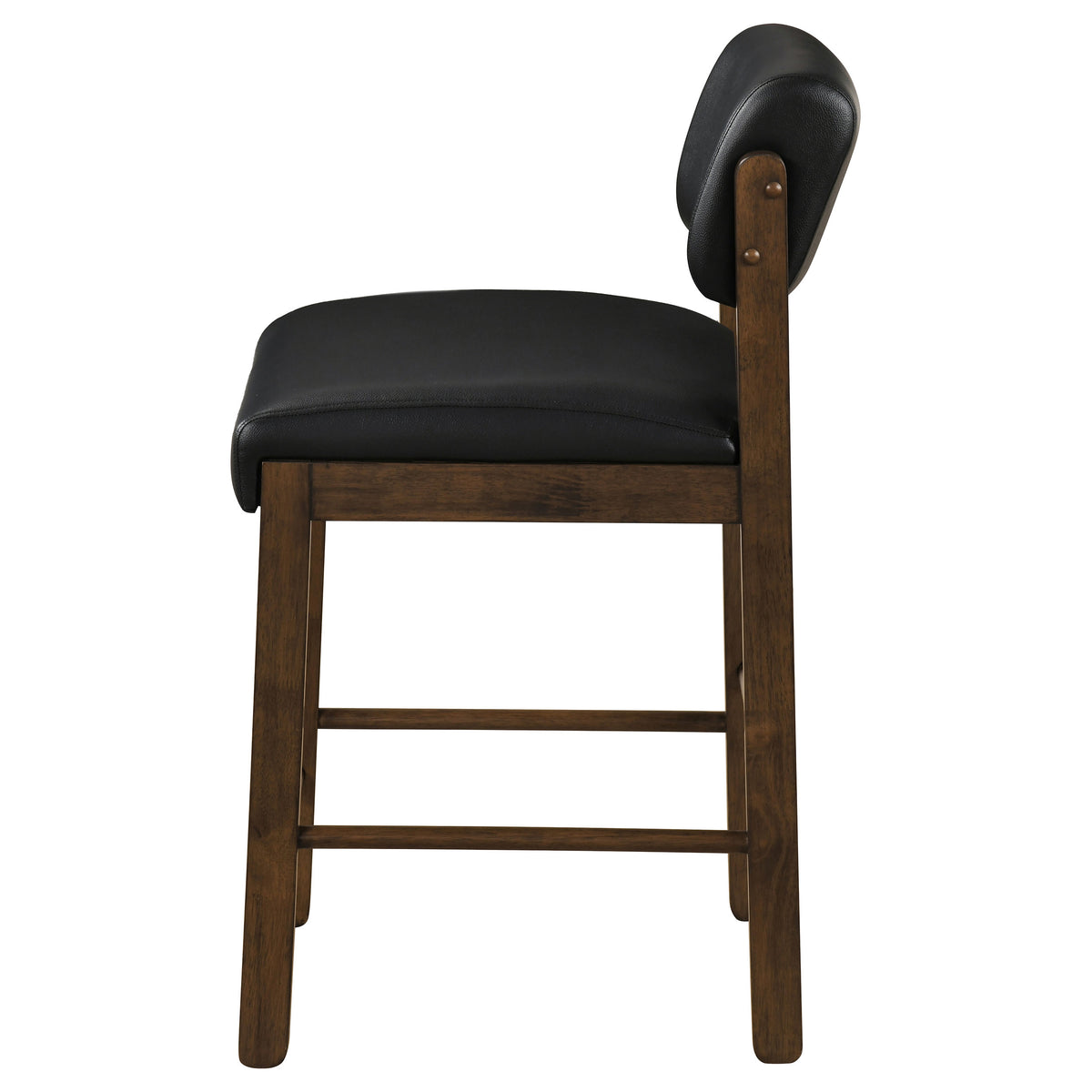 Kehoe Upholstered Counter Height Chair (Set of 2) - Walnut, Black