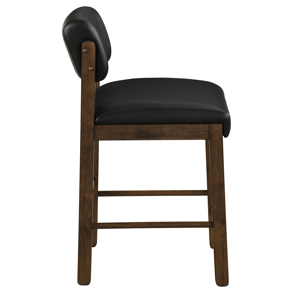 Kehoe Upholstered Counter Height Chair (Set of 2) - Walnut, Black
