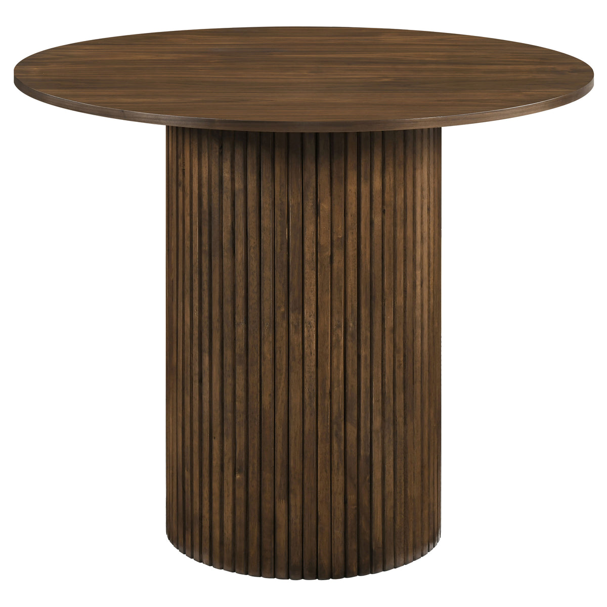 Hamlyn 43-inch Round Wood Counter Height Dining Table - Walnut
