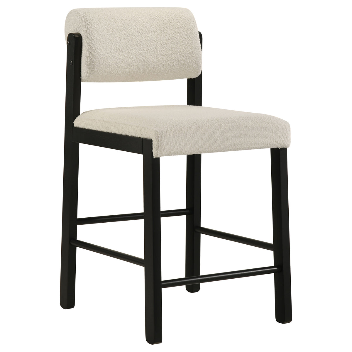 Kehoe Upholstered Counter Height Chair (Set of 2) - Black, Cream