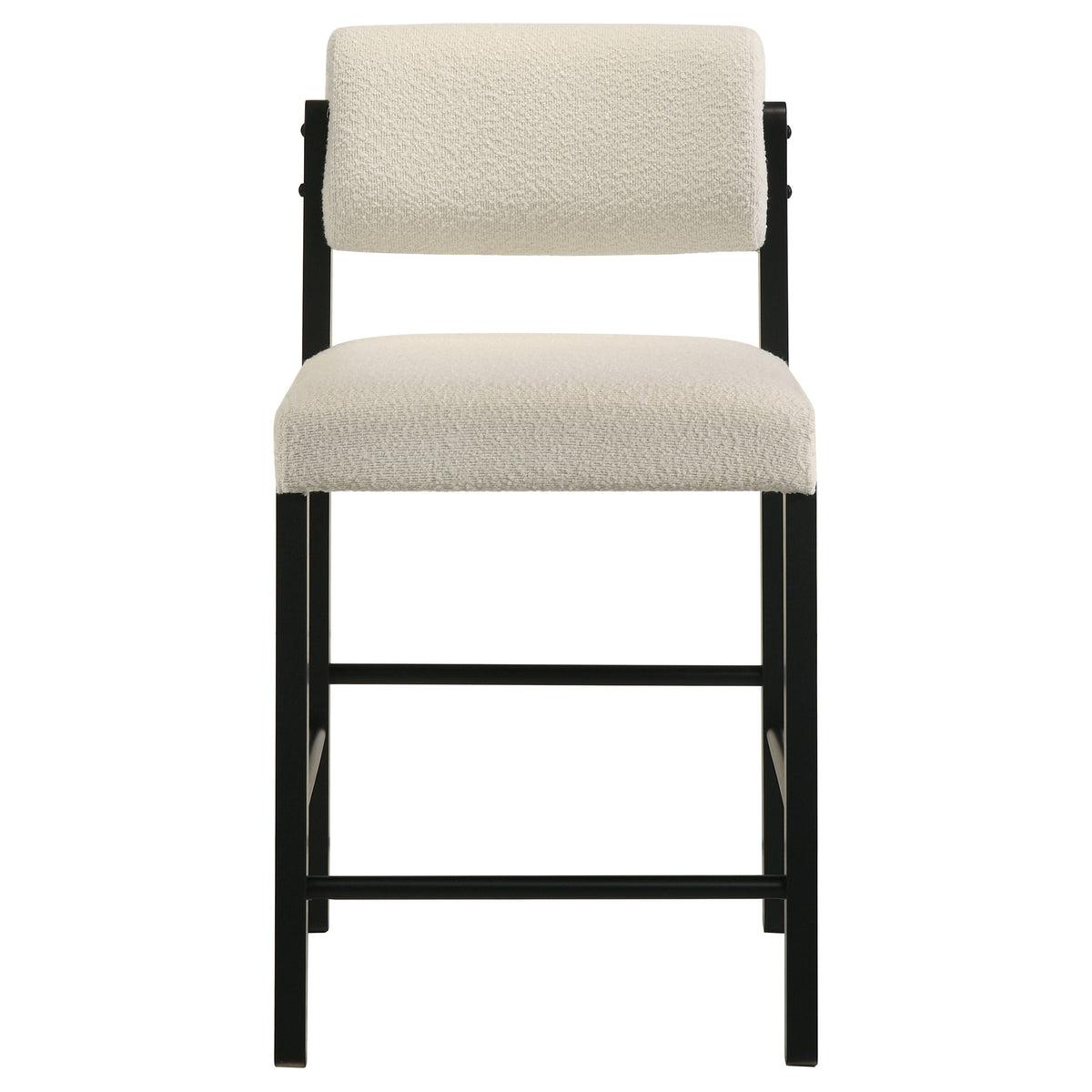 Kehoe Upholstered Counter Height Chair (Set of 2) - Black, Cream