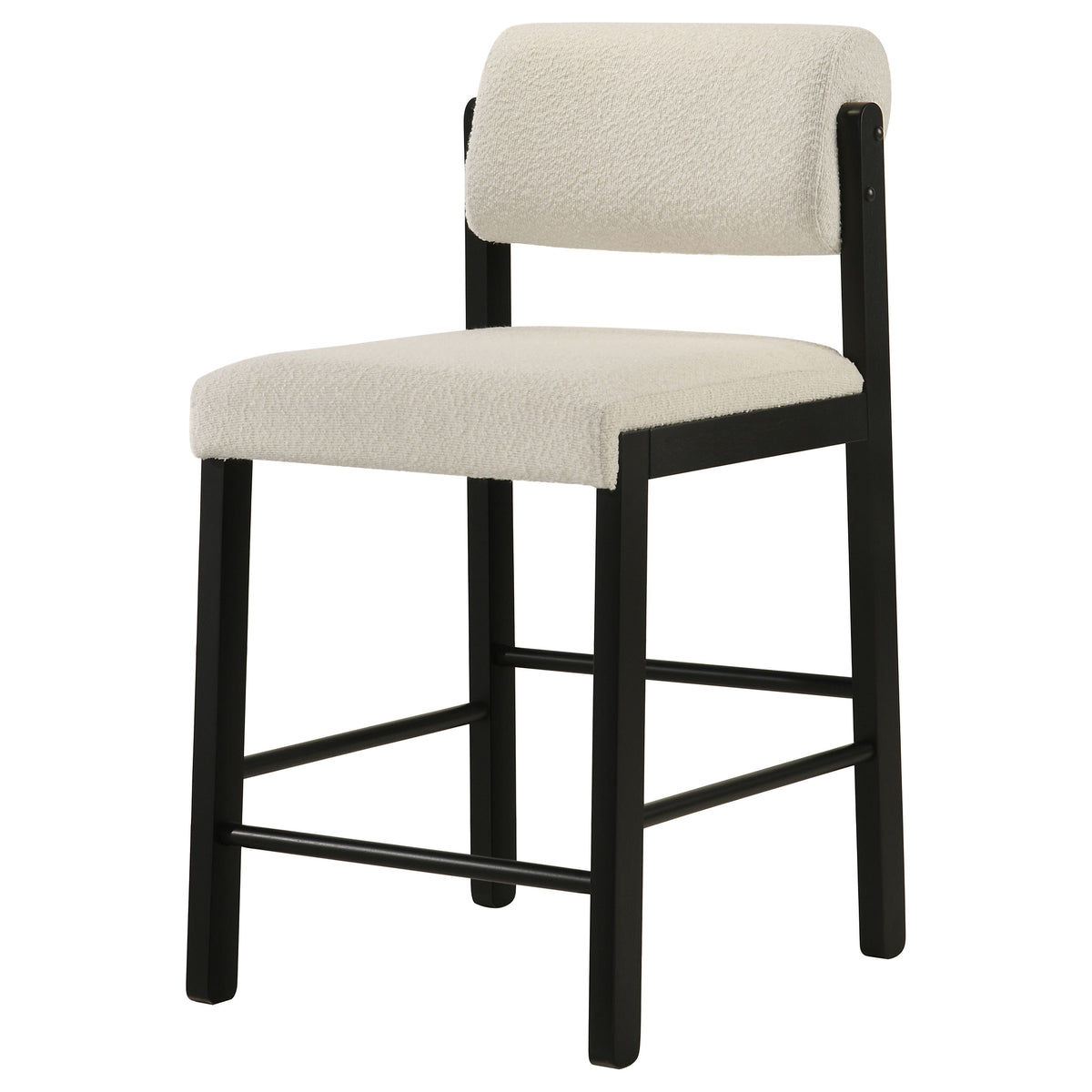 Kehoe Upholstered Counter Height Chair (Set of 2) - Black, Cream