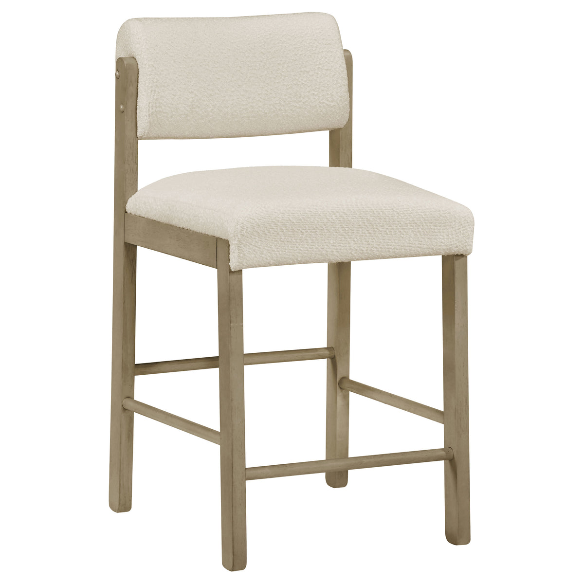 Kehoe Upholstered Counter Height Chair (Set of 2) - Natural Oak, Cream