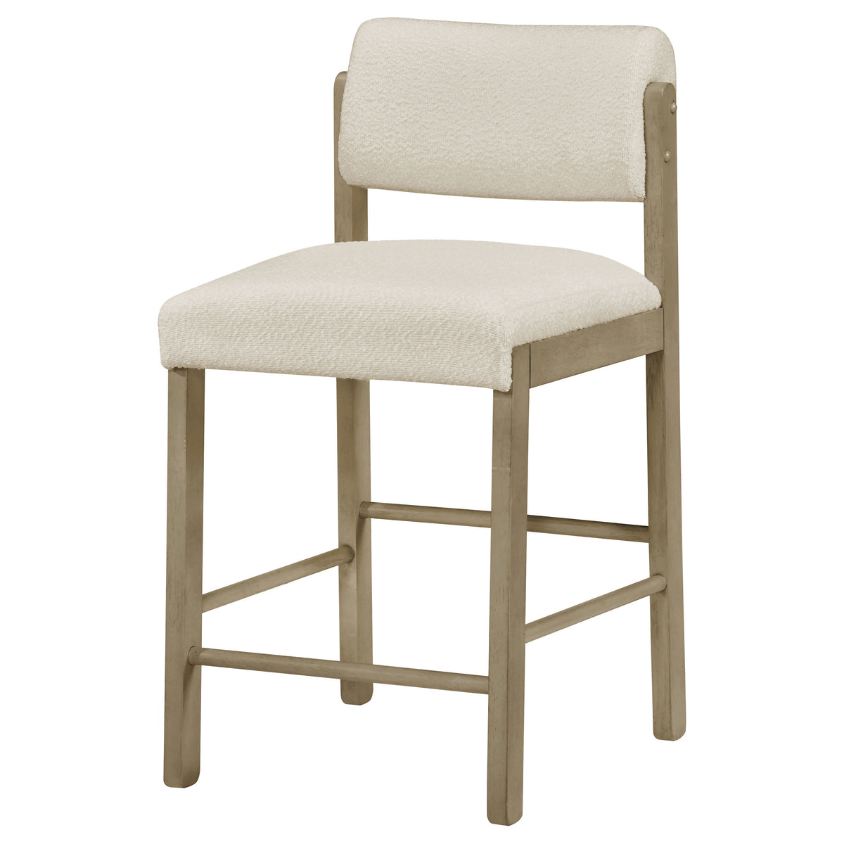 Kehoe Upholstered Counter Height Chair (Set of 2) - Natural Oak, Cream