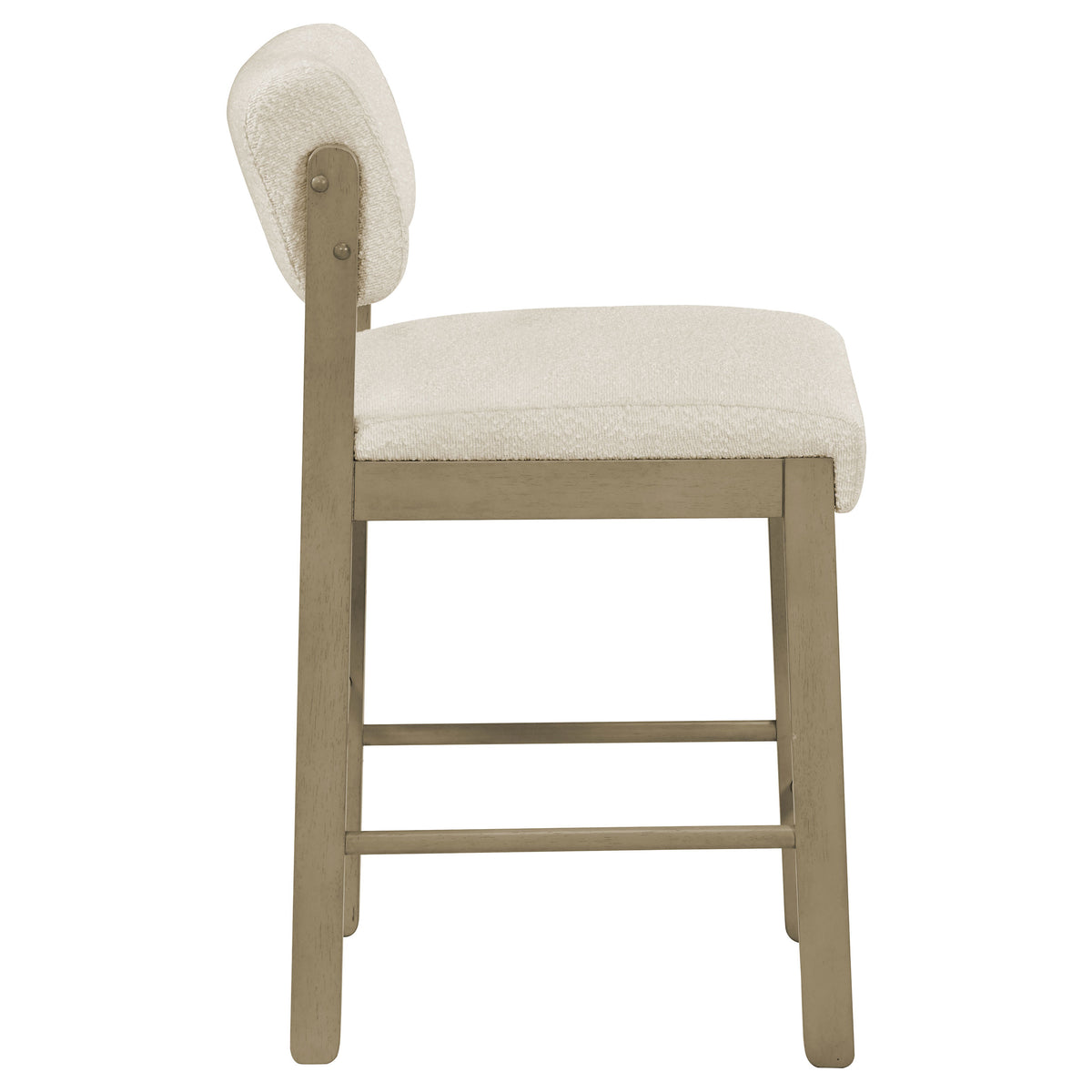 Kehoe Upholstered Counter Height Chair (Set of 2) - Natural Oak, Cream