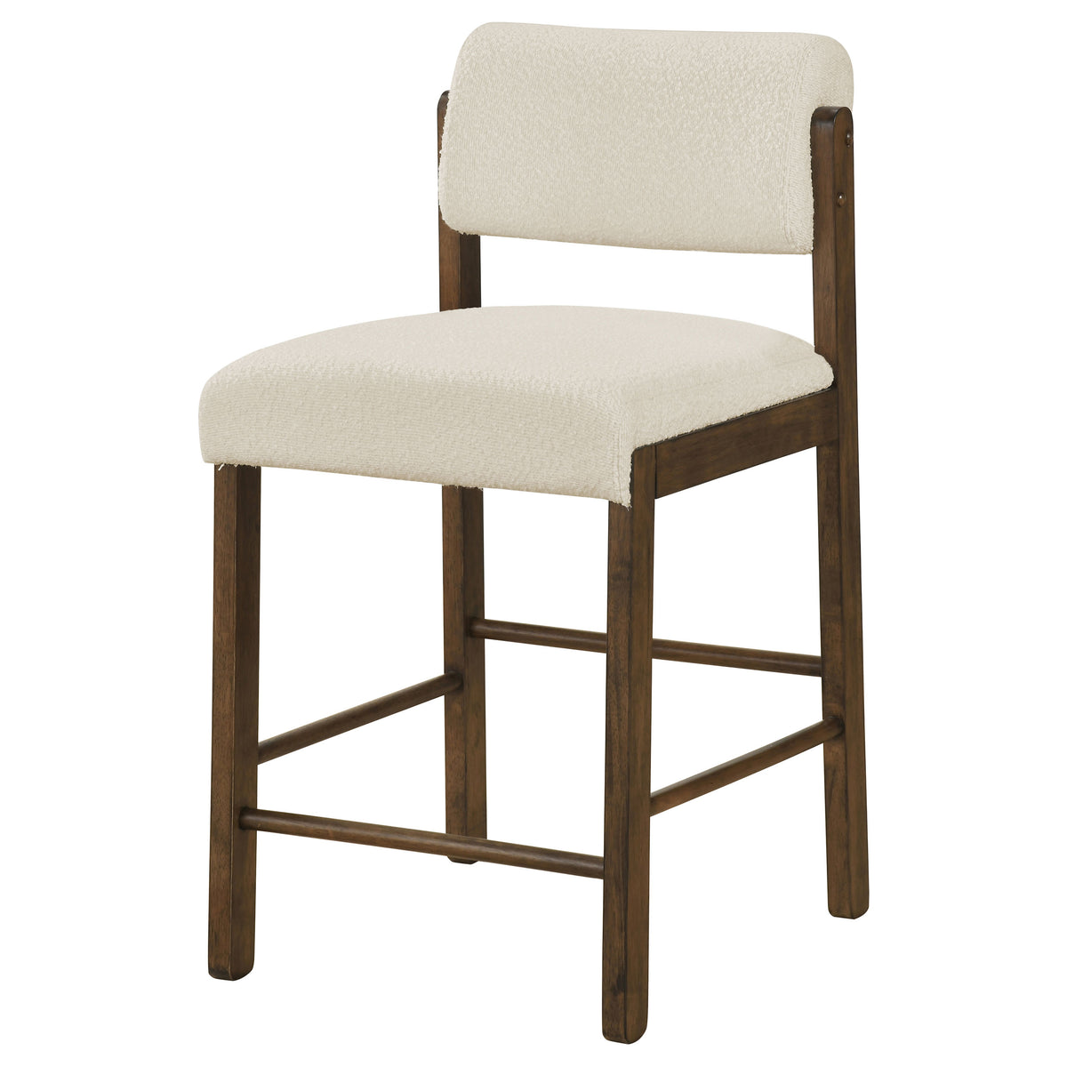 Kehoe Upholstered Counter Height Chair (Set of 2) - Walnut, Cream