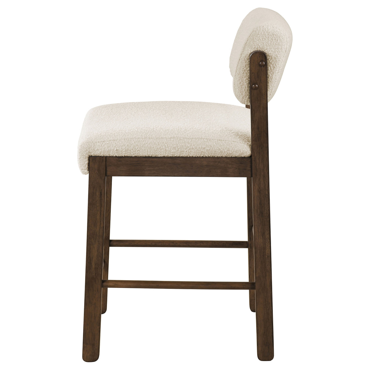Kehoe Upholstered Counter Height Chair (Set of 2) - Walnut, Cream