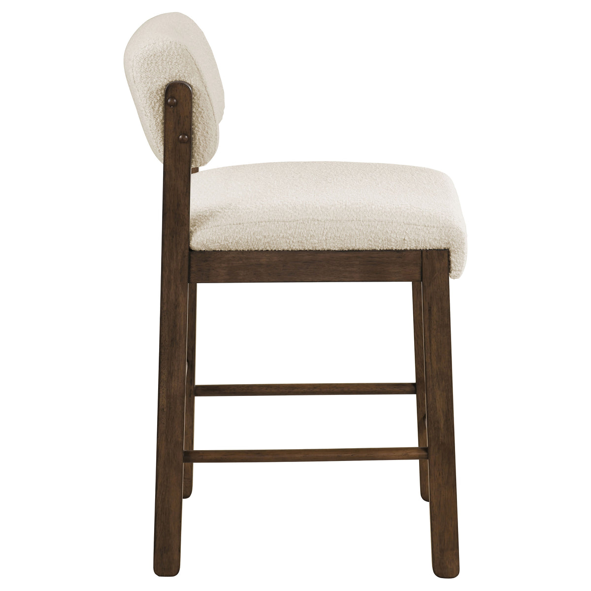 Kehoe Upholstered Counter Height Chair (Set of 2) - Walnut, Cream