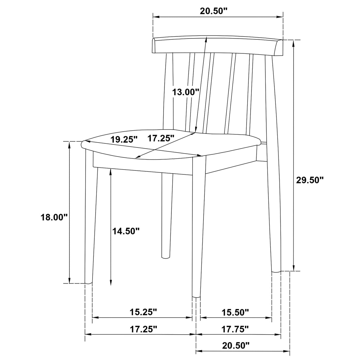 Decker 7-piece 82-inch Rectangular Dining Set Wheat - Black