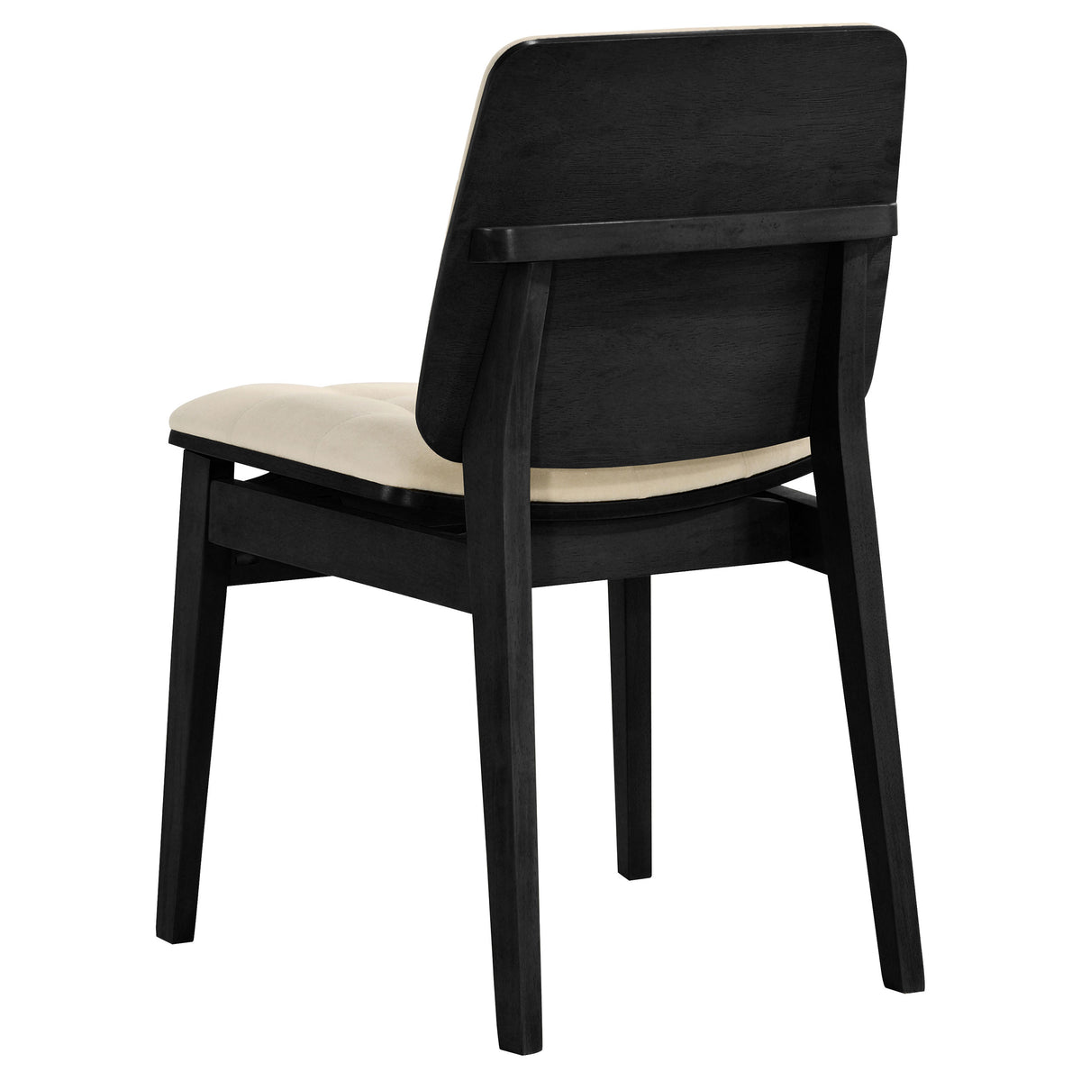 Decker 7-piece 82-inch Rectangular Dining Set with Redbridge Side Chairs - Black, Cream