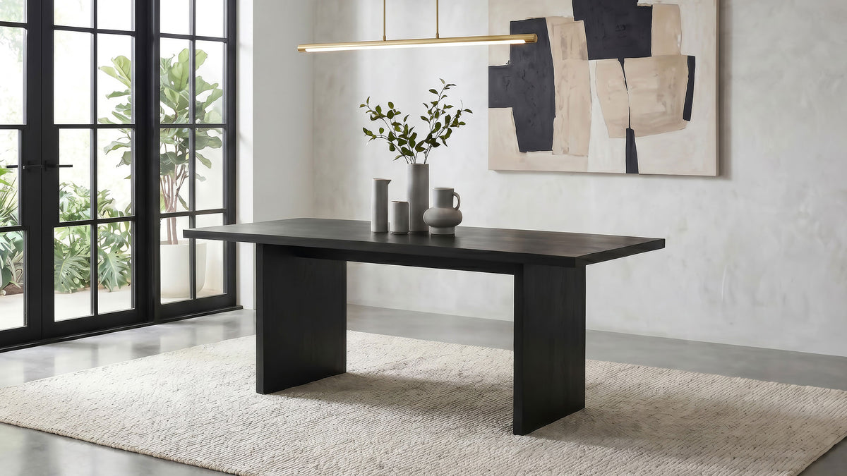 Decker 82-inch Rectangular Wood Dining Table - Black
