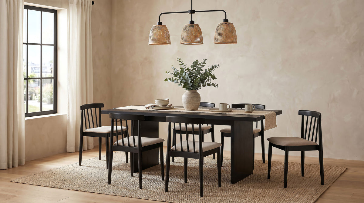 Decker 82-inch Rectangular Wood Dining Table - Black