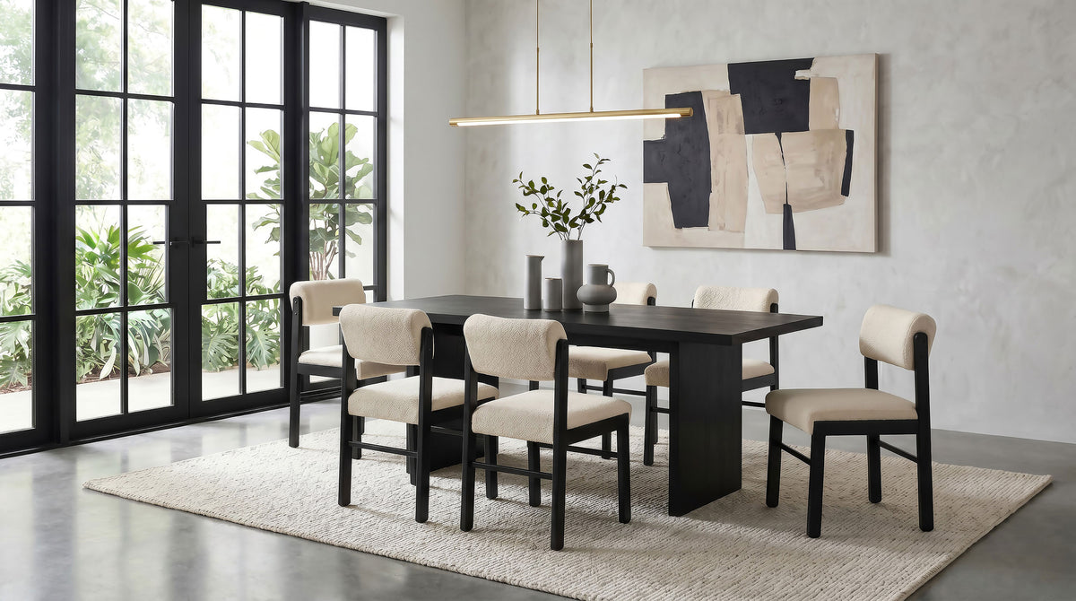Decker 82-inch Rectangular Wood Dining Table - Black