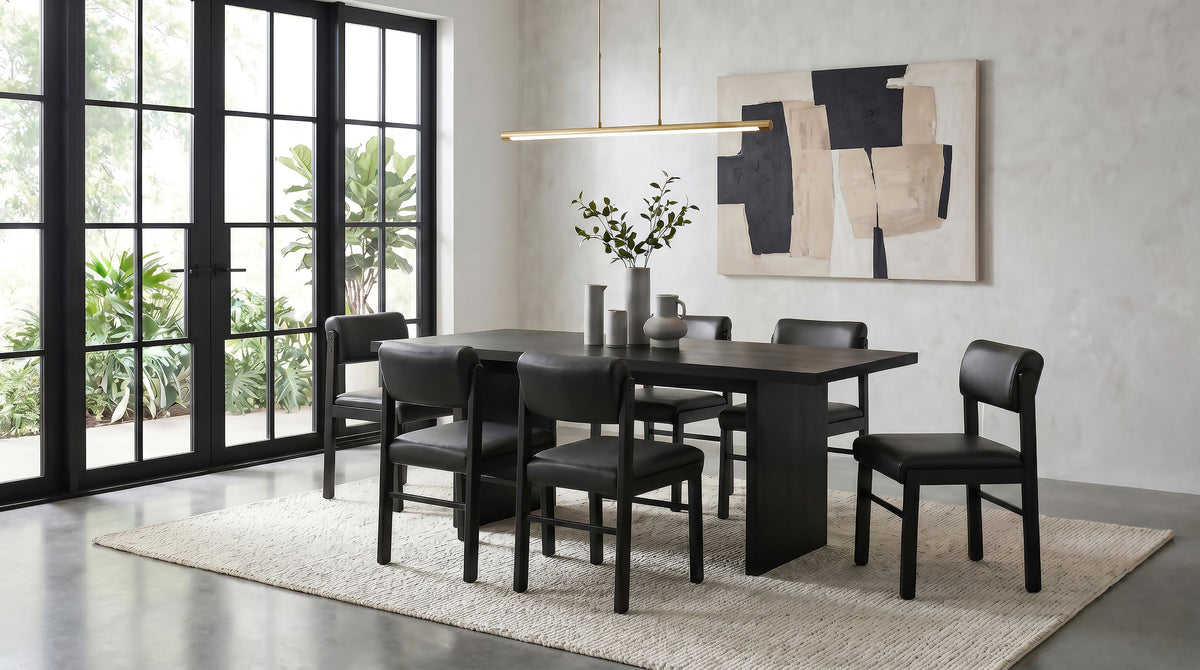 Decker 82-inch Rectangular Wood Dining Table - Black