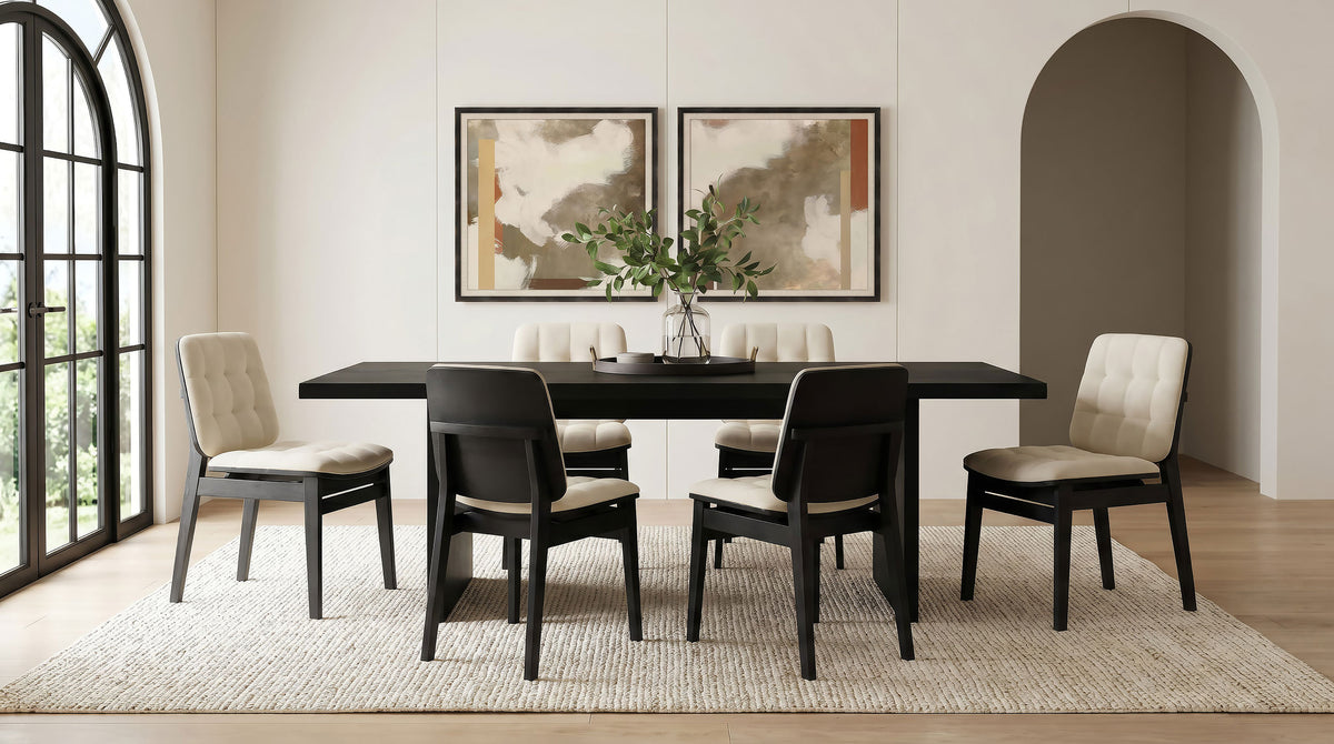 Decker 82-inch Rectangular Wood Dining Table - Black