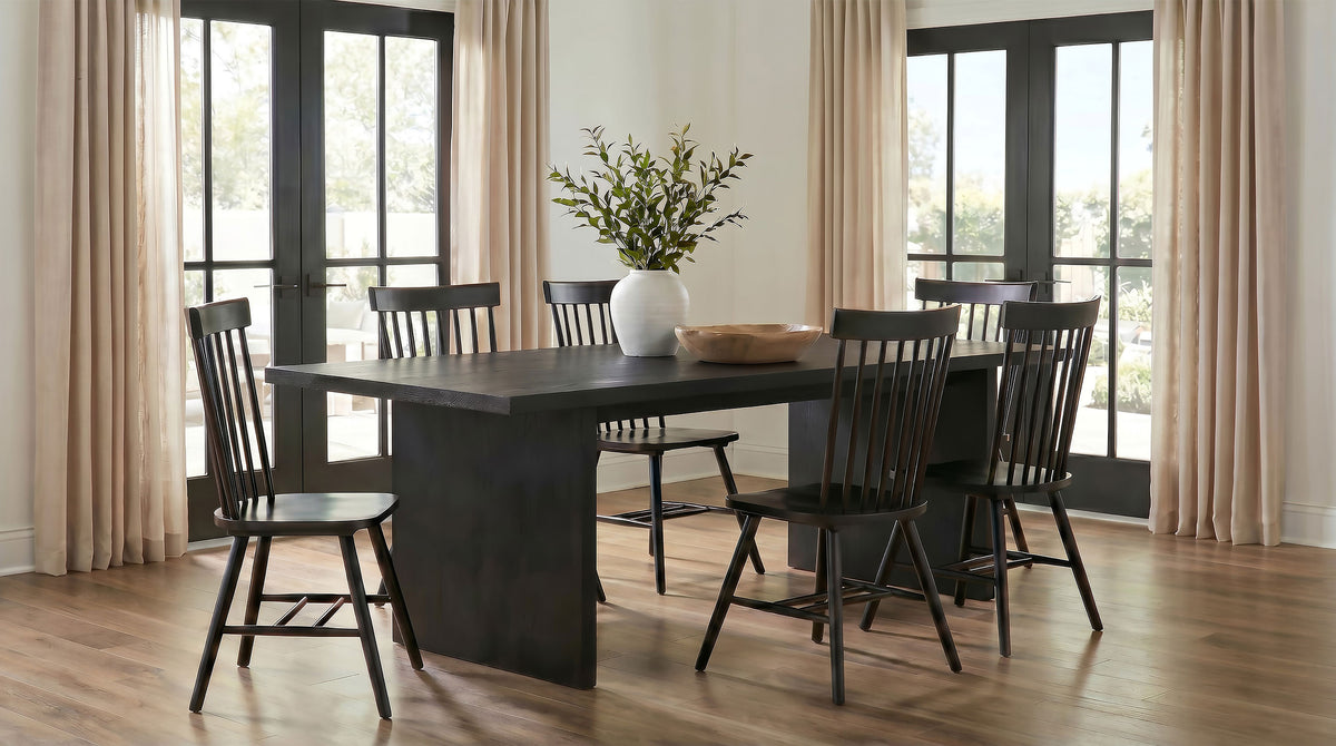 Decker 82-inch Rectangular Wood Dining Table - Black