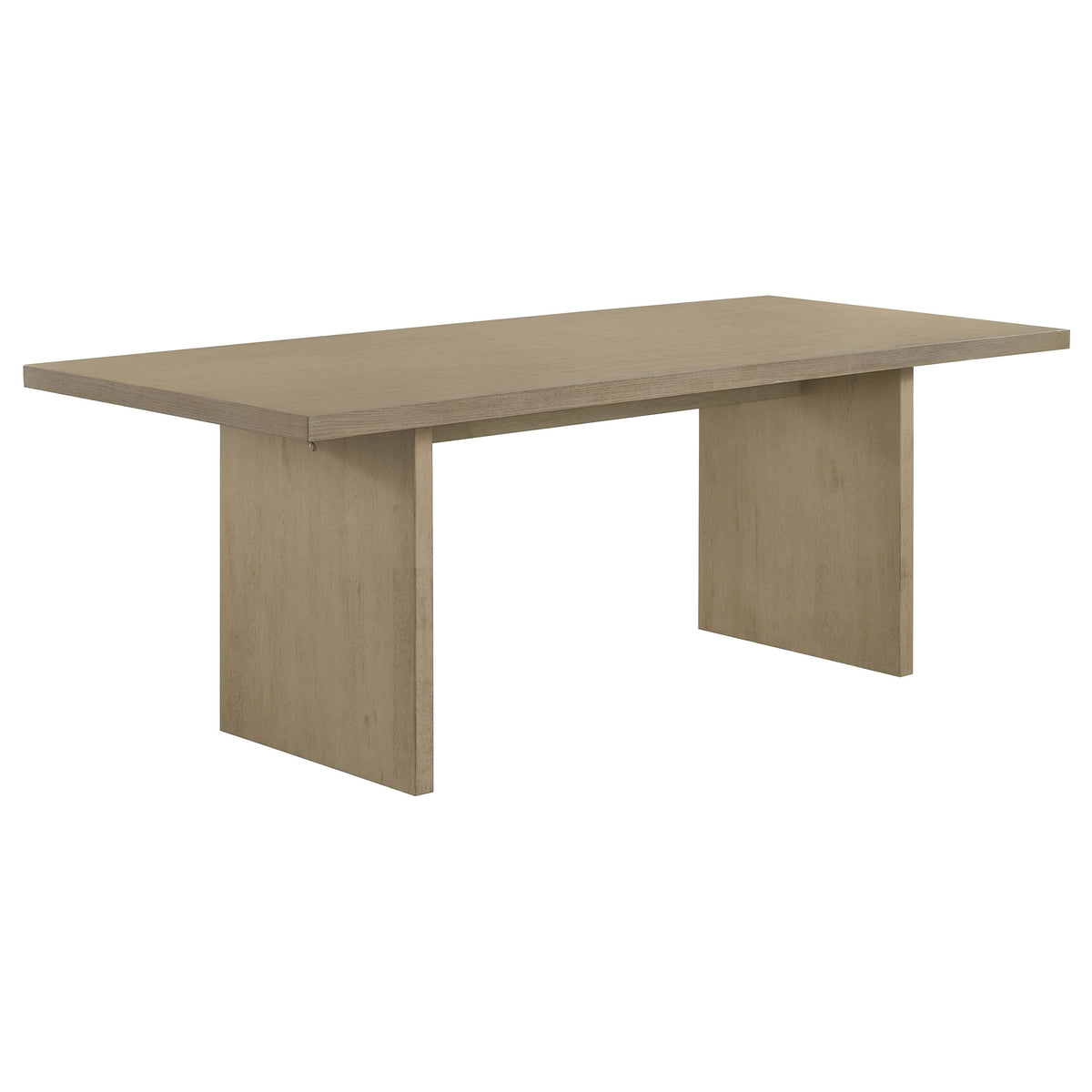 Decker 7-piece 82-inch Rectangular Dining Set with Redbridge Side Chairs - Natural Oak, Cream