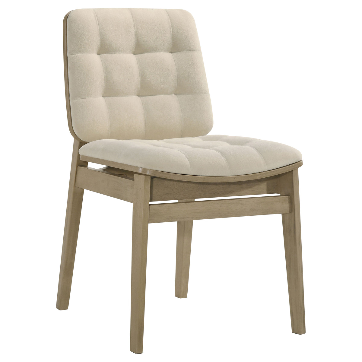 Decker 7-piece 82-inch Rectangular Dining Set with Redbridge Side Chairs - Natural Oak, Cream