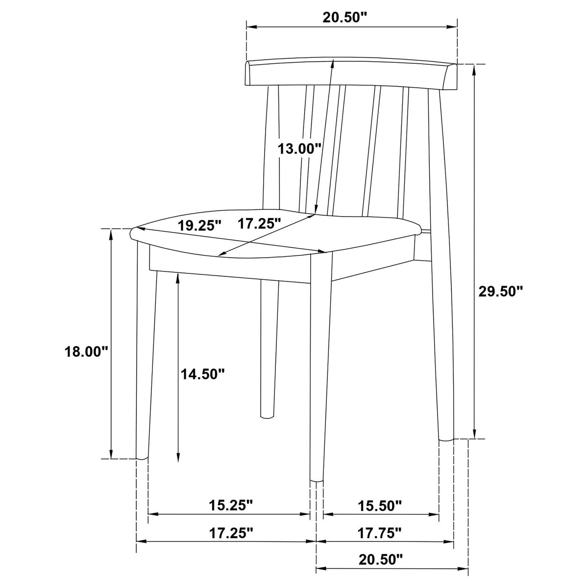 Decker 7-piece 82-inch Rectangular Dining Set Wheat - Walnut