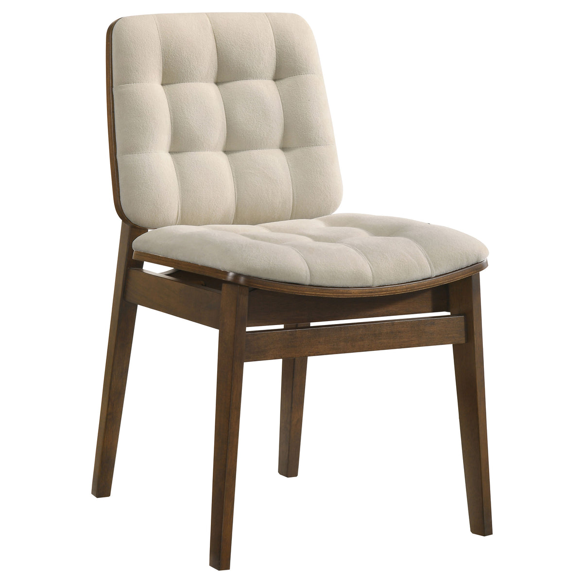 Decker 7-piece 82-inch Rectangular Dining Set with Redbridge Side Chairs - Walnut, Cream