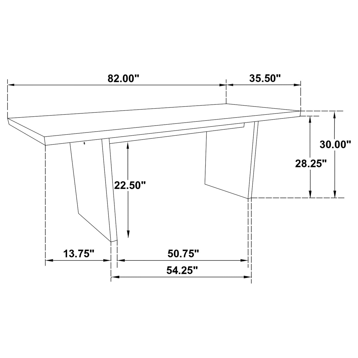 Decker 82-inch Rectangular Wood Dining Table - Walnut