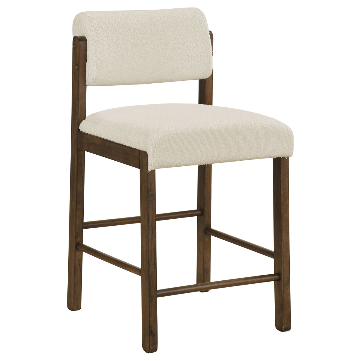 Decker 7-piece 70-inch Rectangular Counter Height Dining Set with Kehoe Counter Chairs - Walnut, Cream